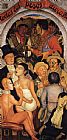 Diego Rivera Famous Paintings - Night of the Rich